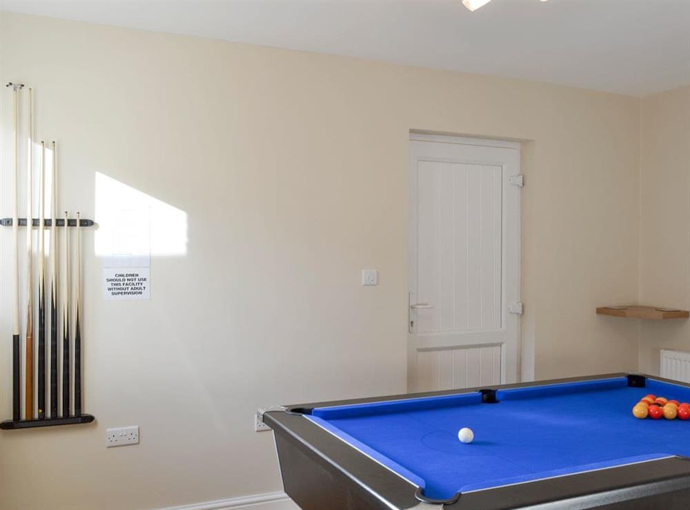 Games room with pool table at Wyedale in Bakewell, Derbyshire
