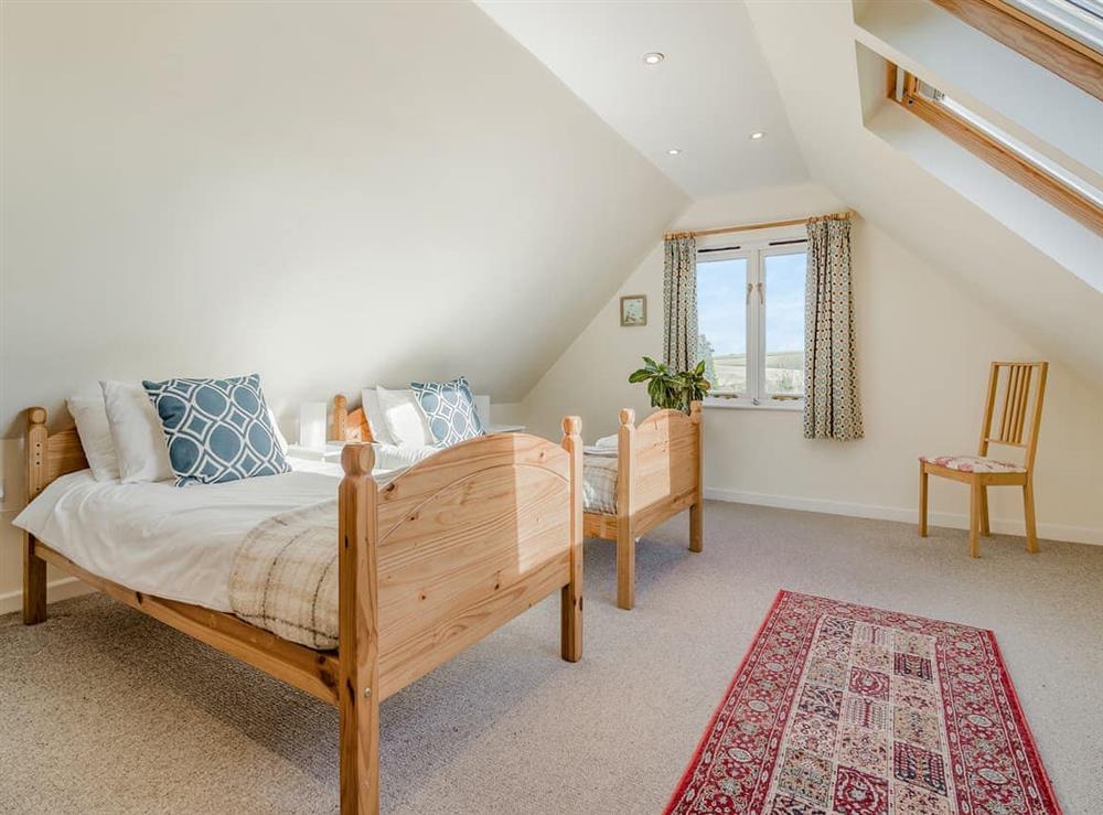 Twin bedroom at Wyle Croft in Martinstown, near Dorcester, Dorset