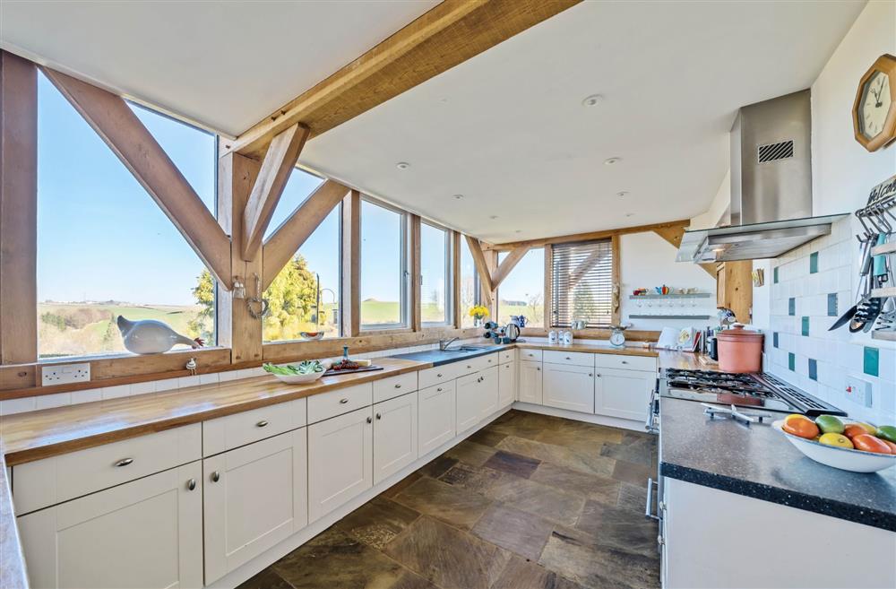 The kitchen with great views at Wylye  Croft, Dorchester
