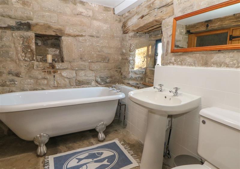Bathroom at Wyndell Cruck Cottage, Midhopestones near Stocksbridge