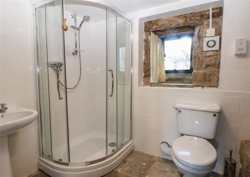 This is the bathroom at Wyndell Cruck Cottage, Midhopestones near Stocksbridge