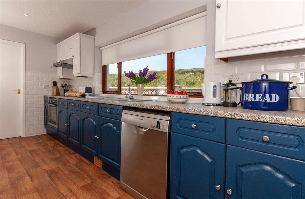The kitchen at Wyndhurst in Newgale, Pembrokeshire, Dyfed