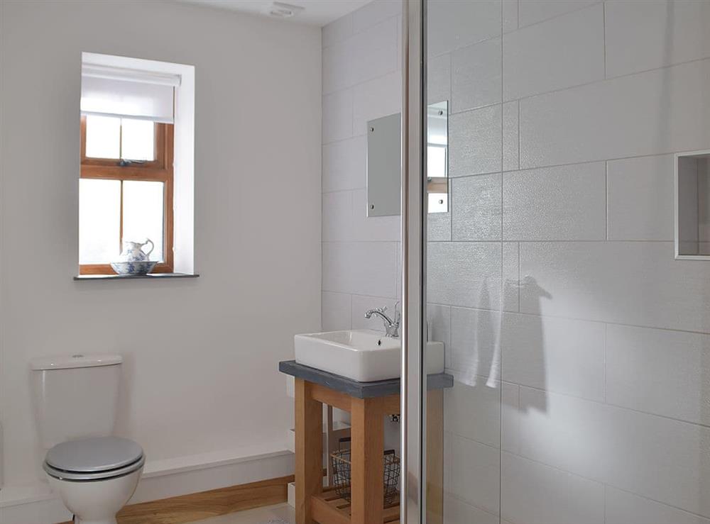 Shower room at Y Beudy Bach in Pontyberem, near Kidwelly, Dyfed