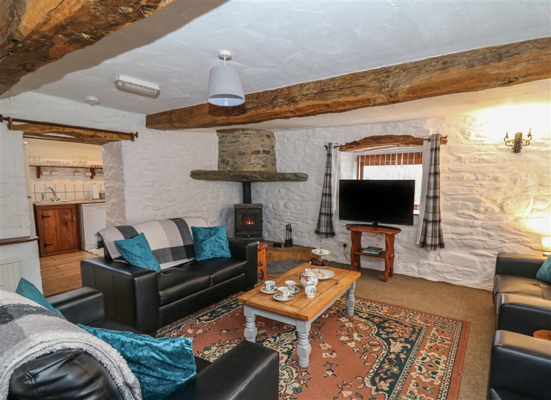 Relax in the living area at Y Beudy, Cwmiar near Llanybydder