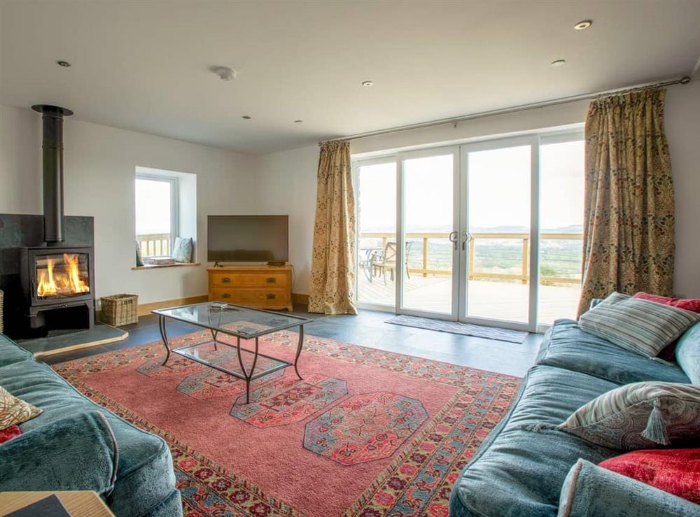 Living area at Y Beudy in Llanwenog, near Llanybydder, Dyfed