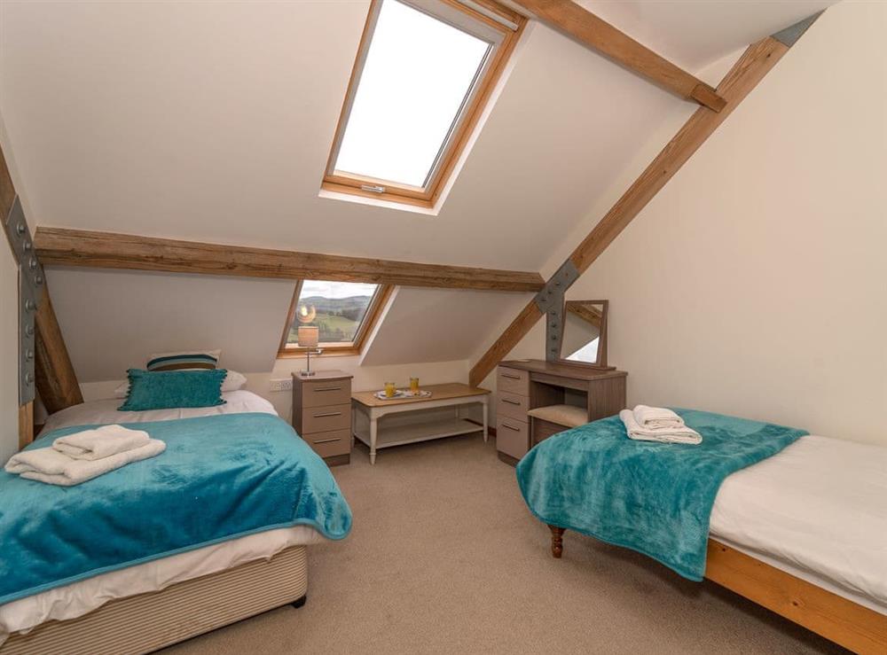 Twin bedroom at Y Beudy in Pwllglas, near Ruthin, Denbighshire