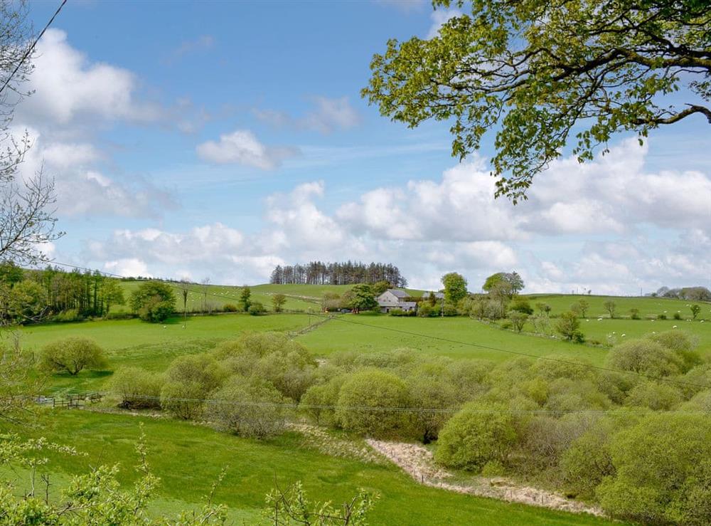 Wonderful views of the surrounding countryside at Y Bwthyn Gwyn in Trisant, near Devil’s Bridge, Cardigan, Dyfed