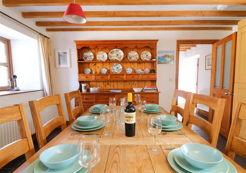 Dining room at Y Bwthyn, Llangrannog