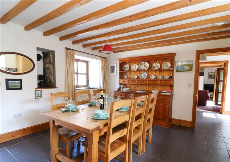 The dining room at Y Bwthyn, Llangrannog