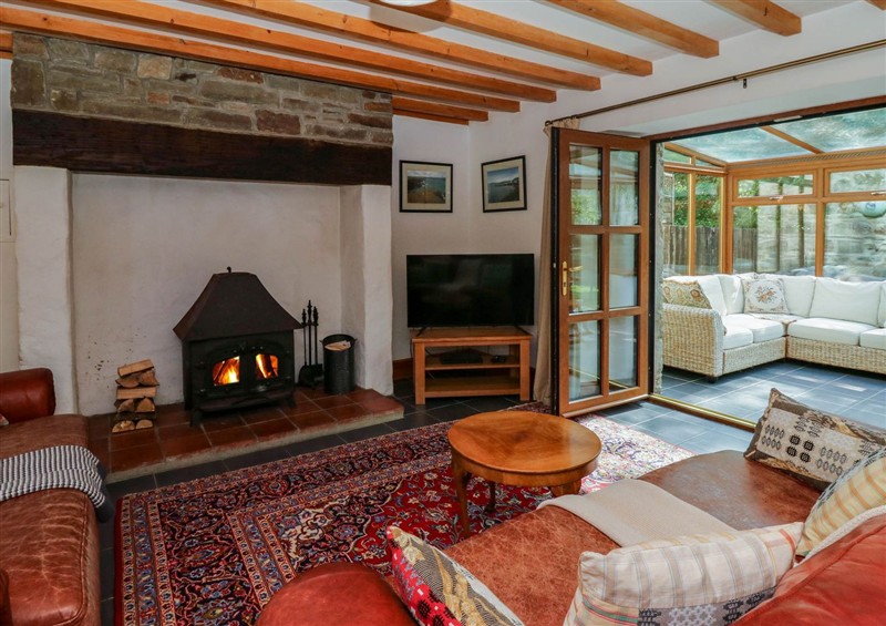 The living room at Y Bwthyn, Llangrannog