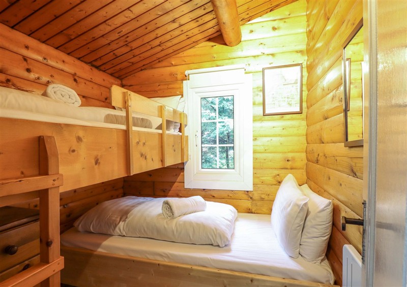 Bedroom at Y Bwthyn Pren, Cabin 209, Trawsfynydd