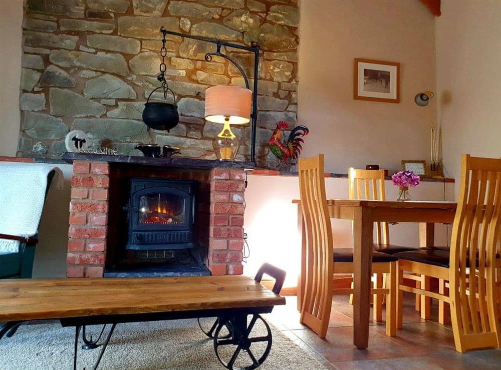 Living area at Y Dderwen in Llanfair Caereinion, Powys