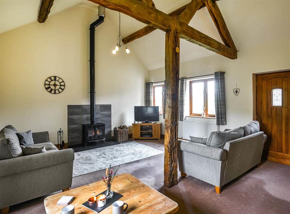 Living room at Y Dderwen in Penybontfawr, Powys