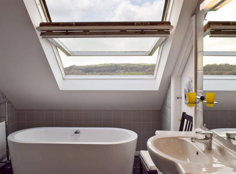 Contemporary bathroom at Y Dorlan in Cardigan, Dyfed