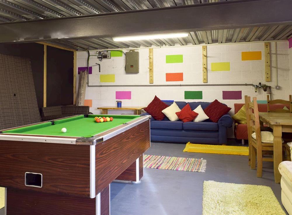 Informal games room at Y Dorlan in Cardigan, Dyfed