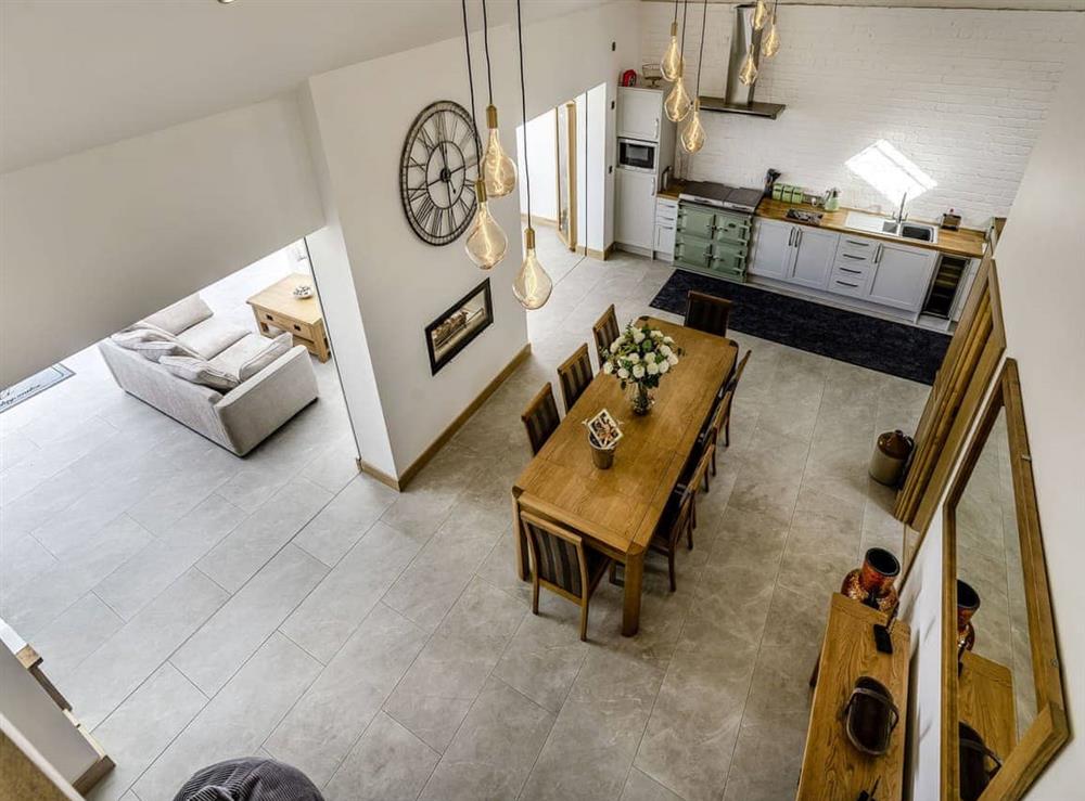 Open plan living space at Y Gelli in Pontyates, Dyfed
