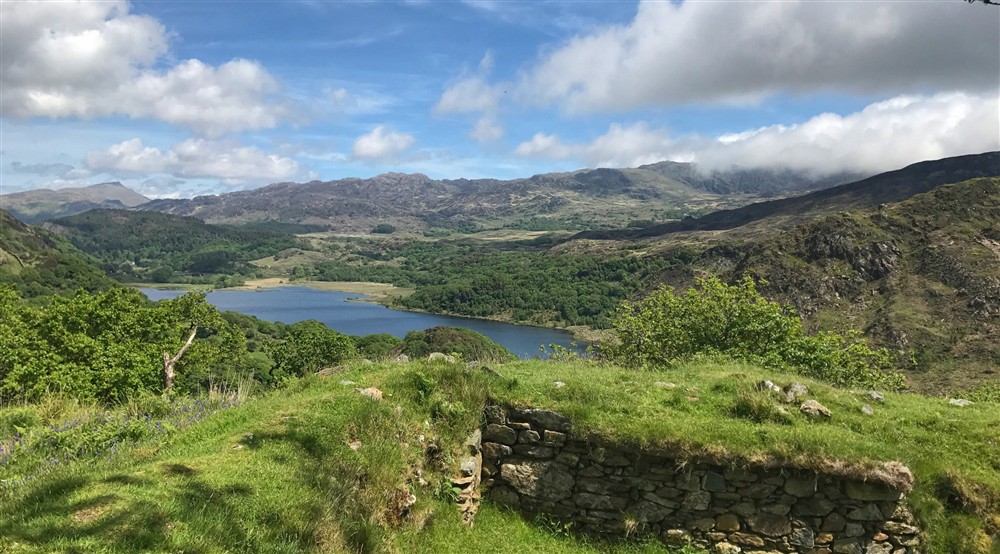 View of Nant Gwynant from Dinas Emrys, Beddgelert, North Wales at Y Wenallt in Beddgelert, North Wales