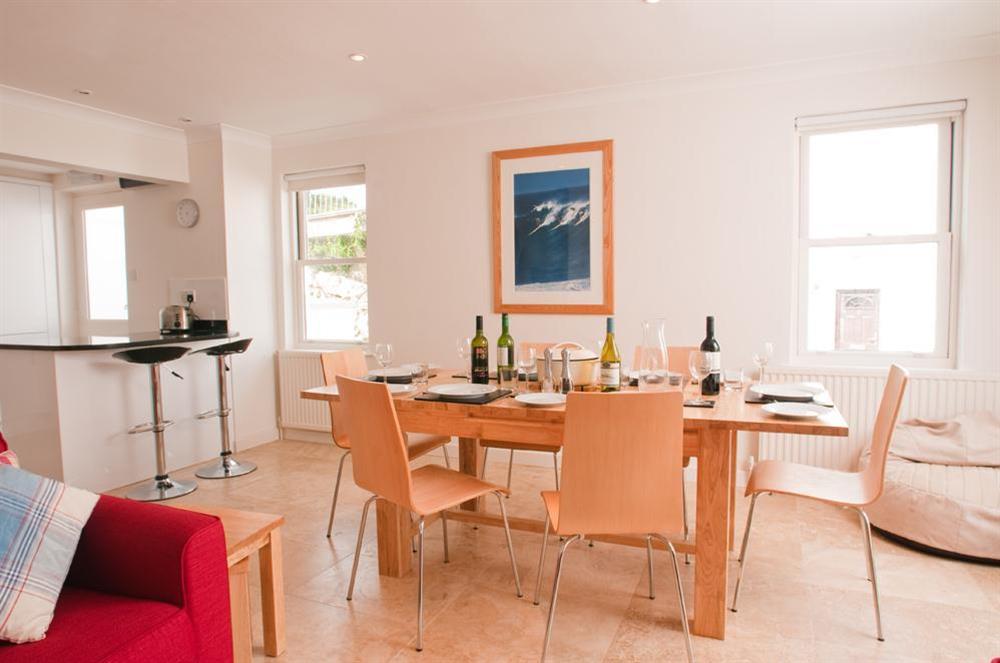 Large open plan kitchen/dining/living room at Yardarm in 42 Devon Road, Salcombe