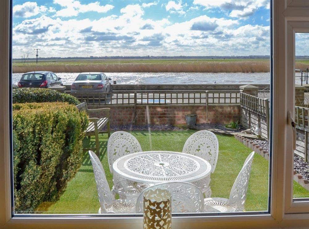 Delightful views from the living room at Yare Cottage in Reedham, Norfolk