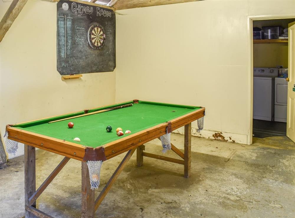 Games room at Coachmans Cottage, 