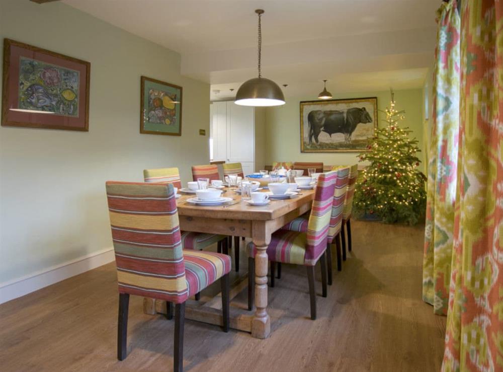 Dining area in open ‘L’ shaped kitchen/diner at Yellison in Broughton, near Skipton, North Yorkshire