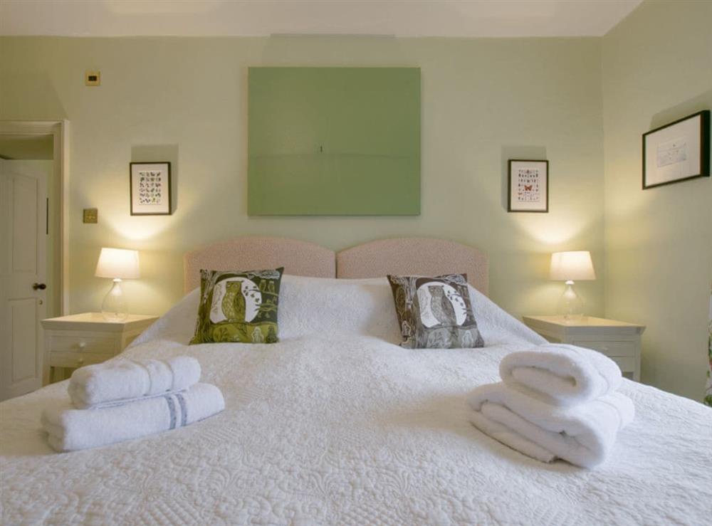 Tranquil first floor double bedroom with en-suite bathroom at Yellison in Broughton, near Skipton, North Yorkshire