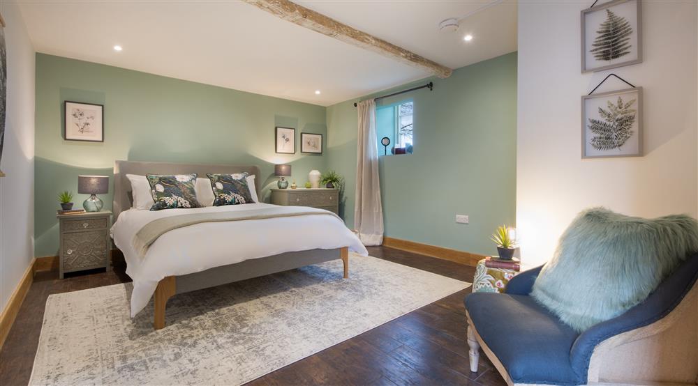 The bedroom at Yew Tree Barn in Dorking, Surrey