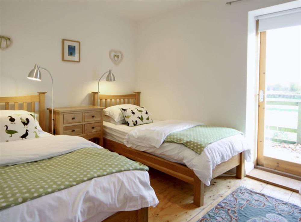 Twin bedroom at Yew Tree Barn in Usk, Gwent