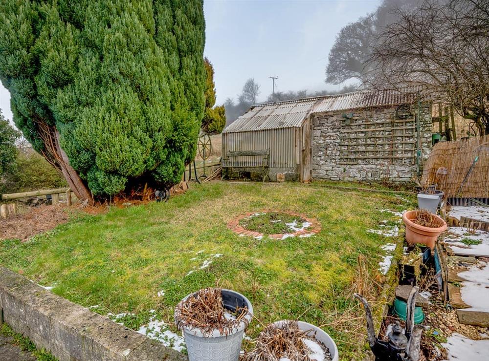 Garden at Yew Tree Cottage in Defynnog, Powys