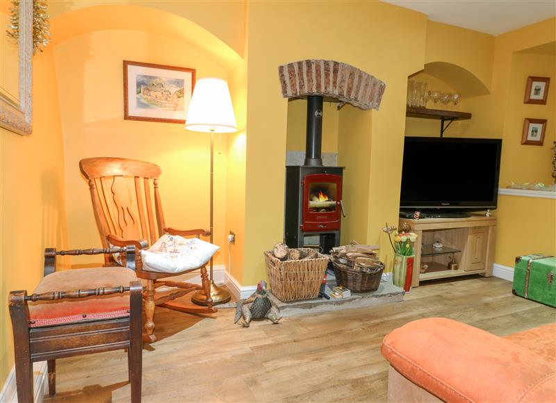 This is the living room at Yew Tree Cottage, Holymoorside near Chesterfield