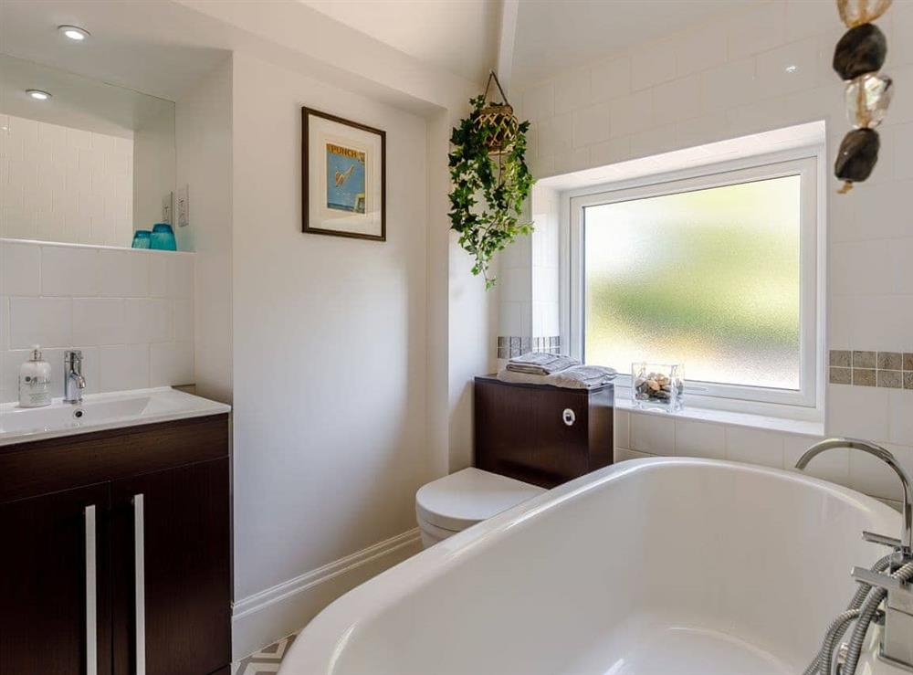 Bathroom at Yew Tree House in Chideock, near Bridport, Dorset
