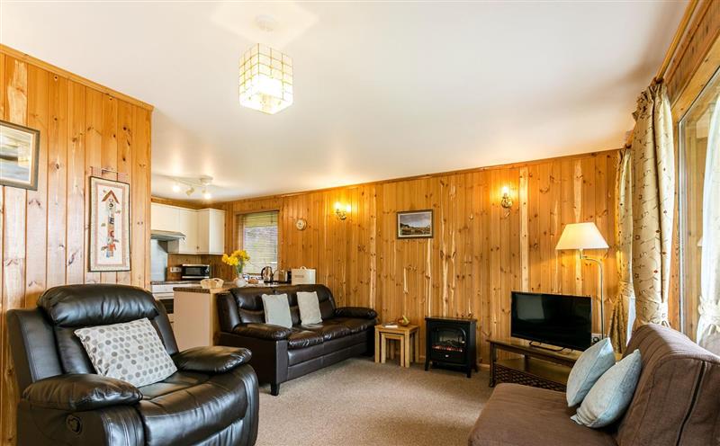 The living area at Yew Tree Lodge, Minehead