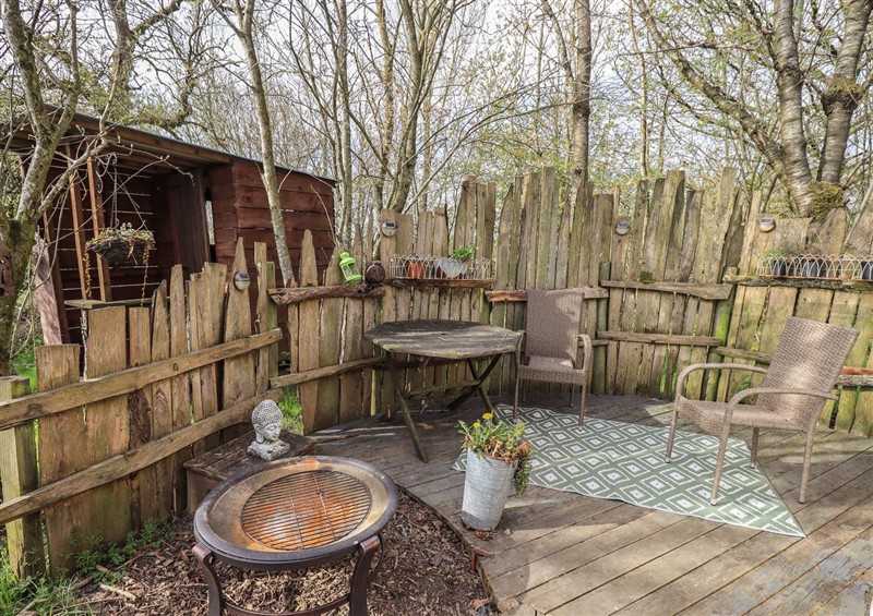 This is the garden at Yewberrie Yurt, Great Strickland