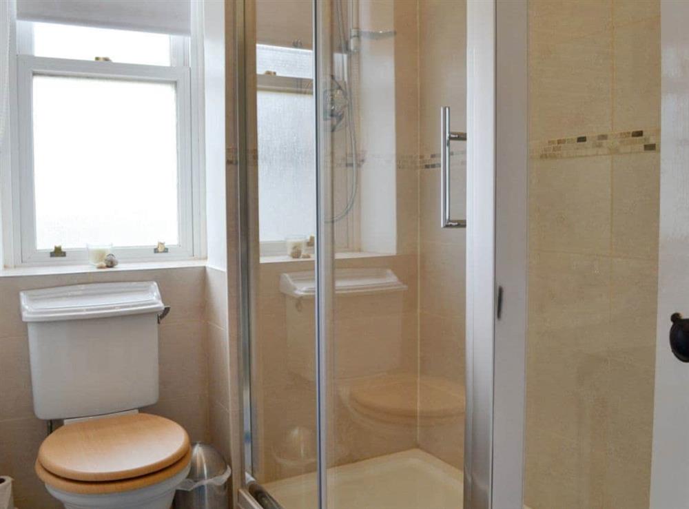 Shower room at Ynys Groes in Rhosneigr, Gwynedd