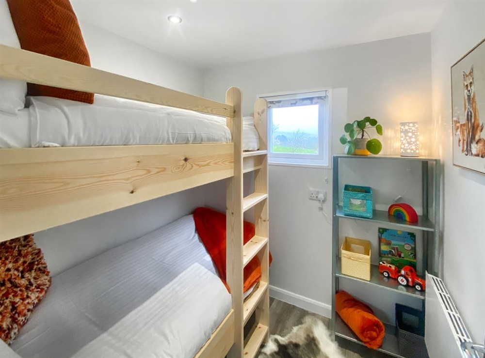 Bunk bedroom at Yonder View in Kittisford, near Wellington, Somerset