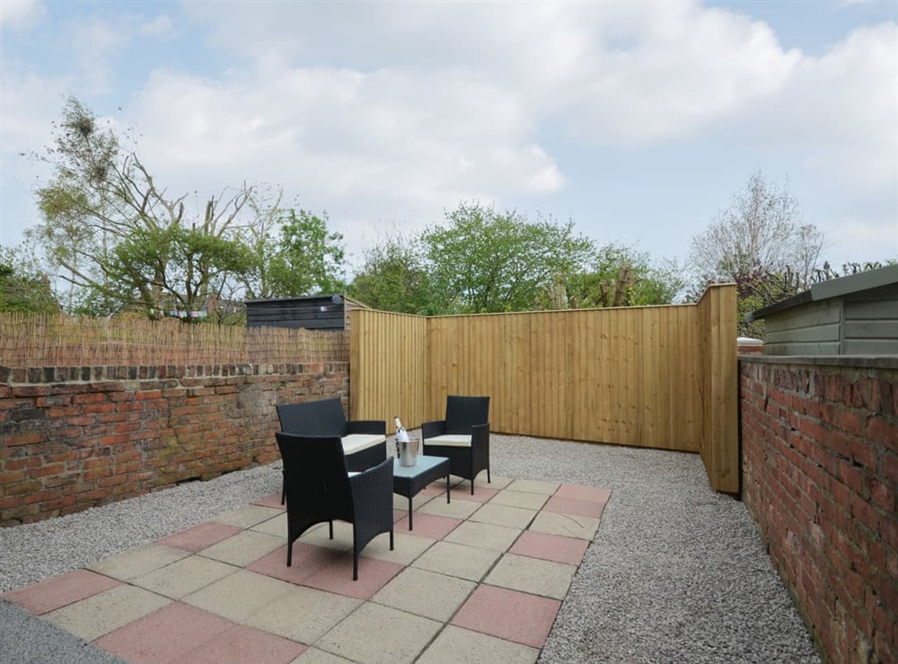 Outdoor area at York Boutique House in York, North Yorkshire