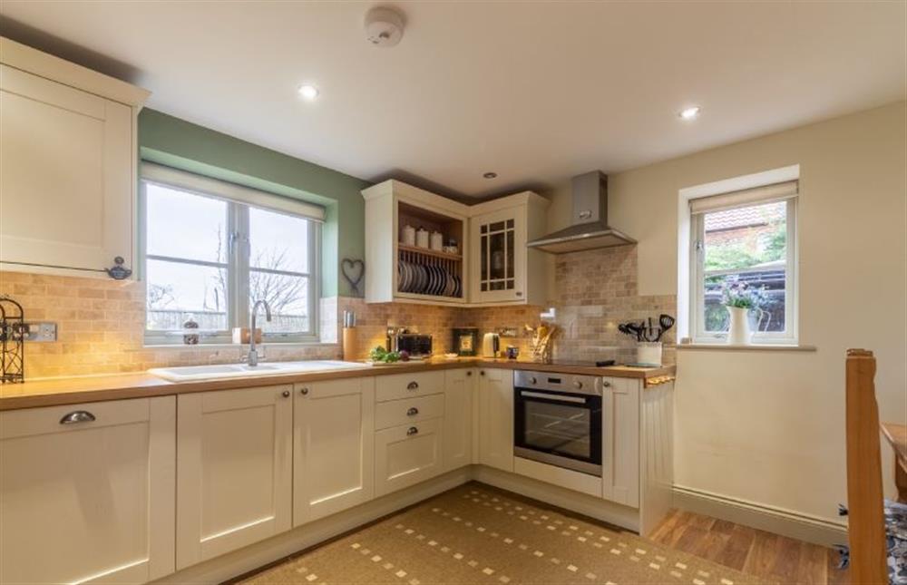 Ground floor: A dual aspect kitchen at York Cottage, Docking near Kings Lynn