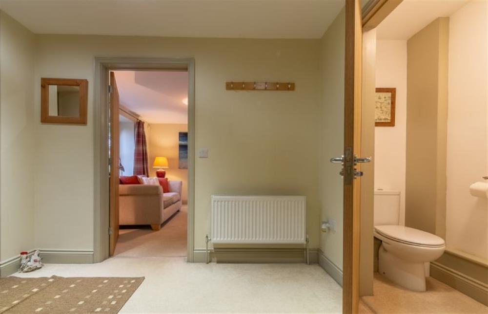 Ground floor: Hallway with cloakroom off at York Cottage, Docking near Kings Lynn