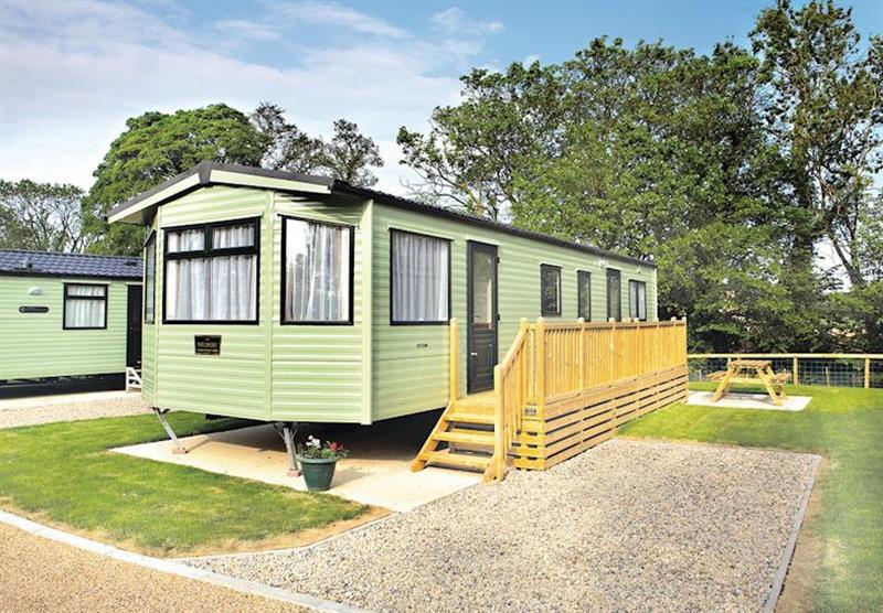 The caravan setting at York House Country Park in Yorkshire, North of England