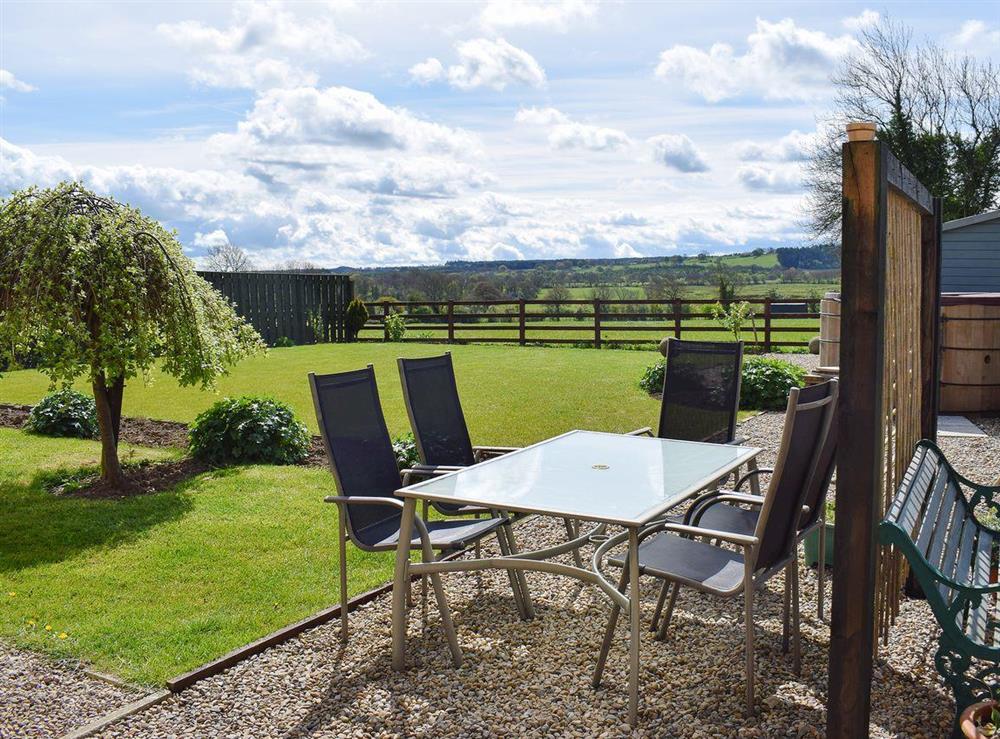 Attractive garden and sitting out area at York House in Hudswell, near Richmond, North Yorkshire