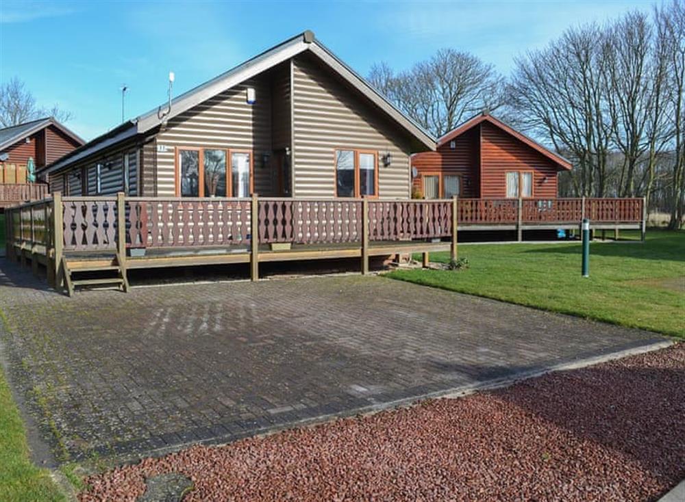 Lodge style holiday cabin close to the sea