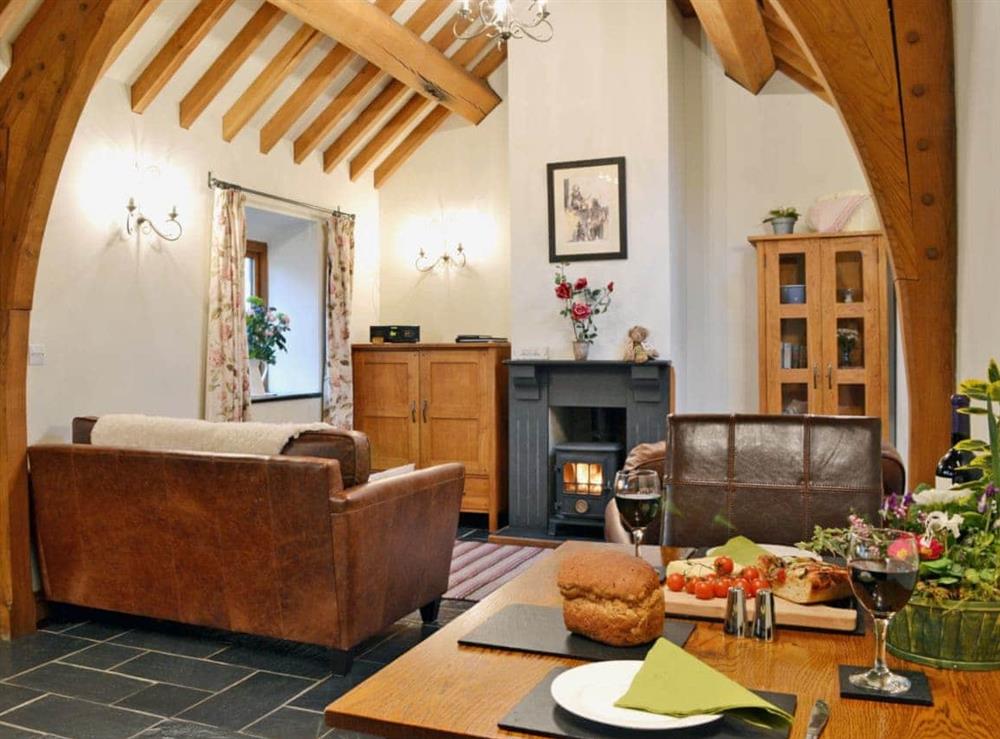 Open plan living/dining room/kitchen at Yr Efail in Machynlleth, Powys