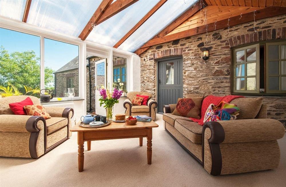 The living area at Yr Hen Gof in Mathry, Pembrokeshire, Dyfed
