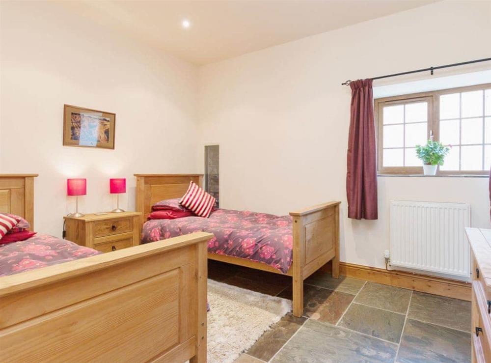 Twin bedroom at Yr Hen Stabl in Tregaron, Ceredigion., Great Britain