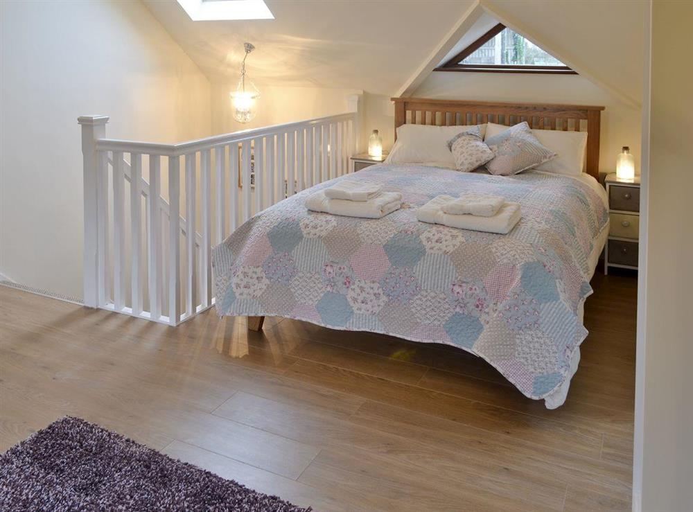 Comfortable double bedroom at Ysgubor Myfi in Bodedern near Holyhead, Gwynedd