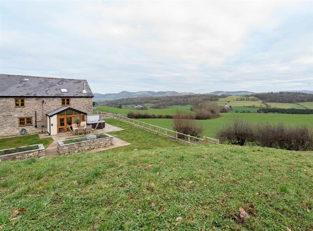 Overlooking the surrounding rolling countryside at Ysgubor in Pwllglas, near Ruthin, Denbighshire