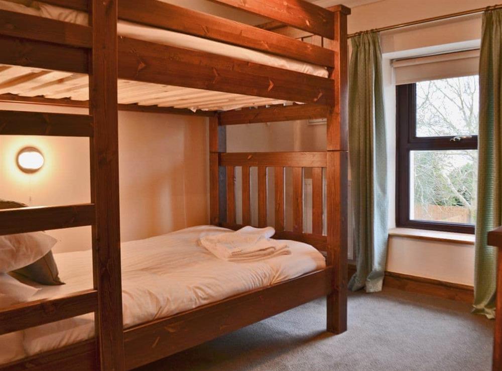 Bunk bedroom at Ysgubor Wen in Burry Port, near Llanelli, Dyfed