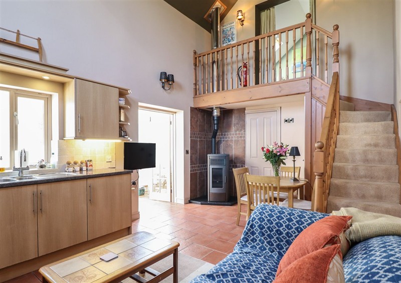 The living area at Ystwyth Cottage, Newtown