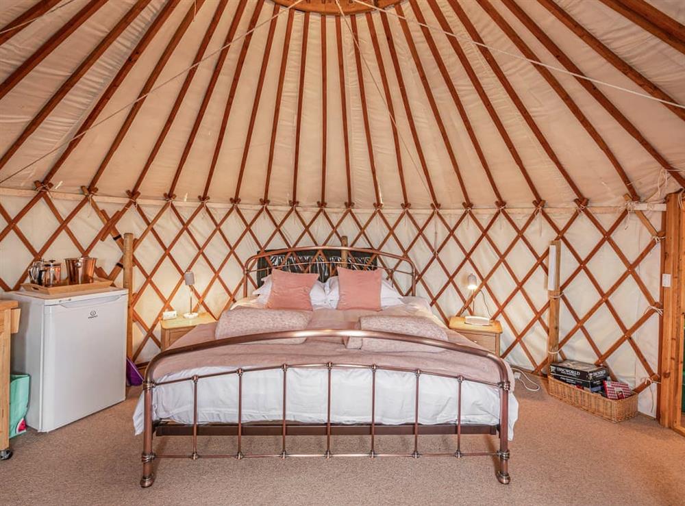 Double bedroom at Yurt Bramble in Auchterarder, Perthshire