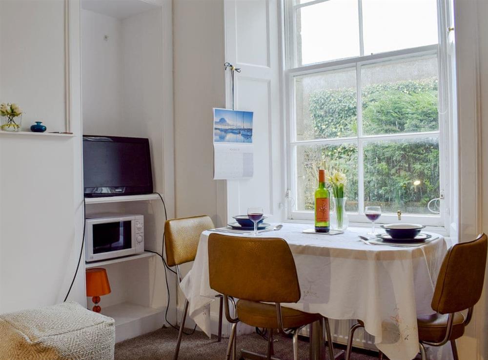 Living room/dining room at Zenas Cottage in Aberdour, near Burntisland, Fife